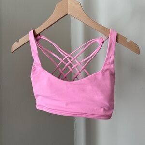 Lululemon Athletica Pink Crossback Sports Bra